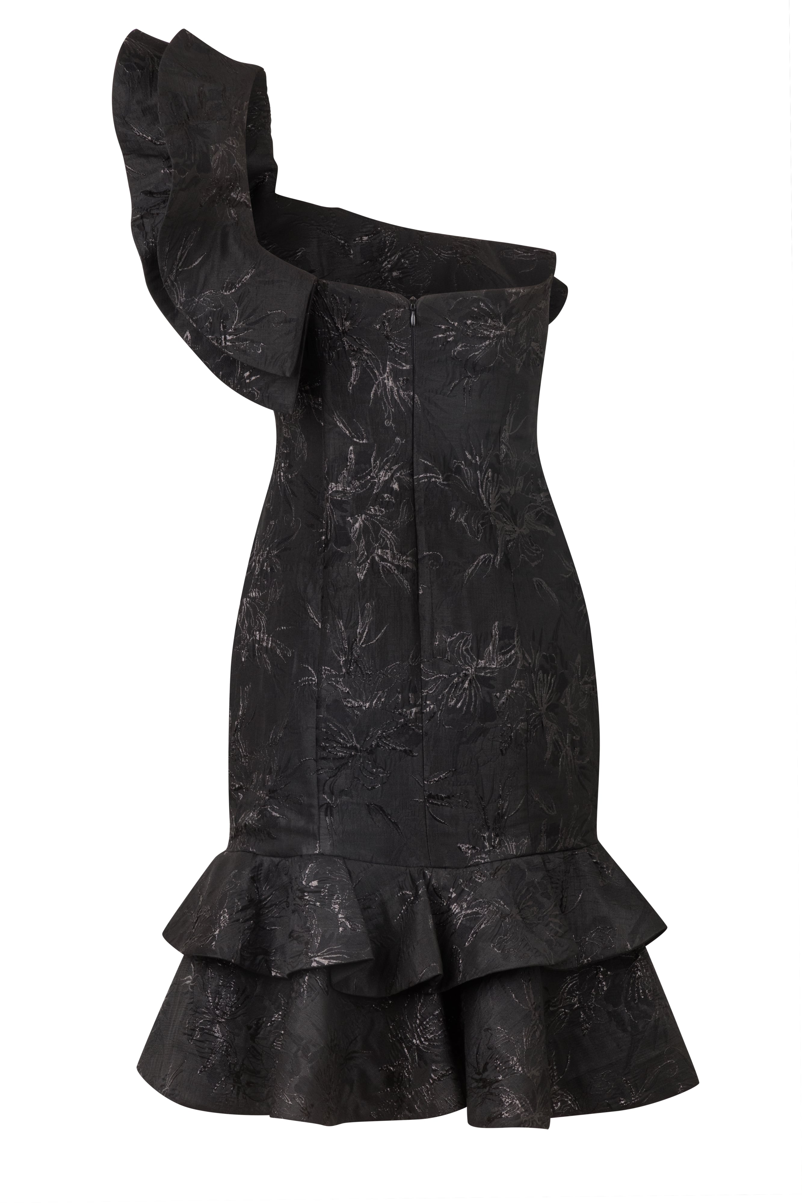 Vestido medio hombro boleros jacquard lurex · foto 2