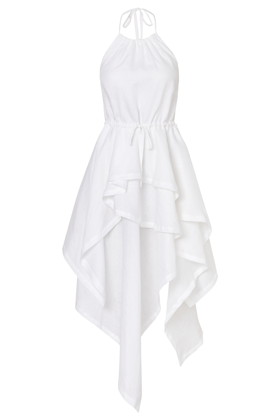 vestido lino blaco
