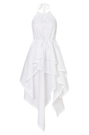vestido lino blaco