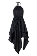 vestido de lino negro
