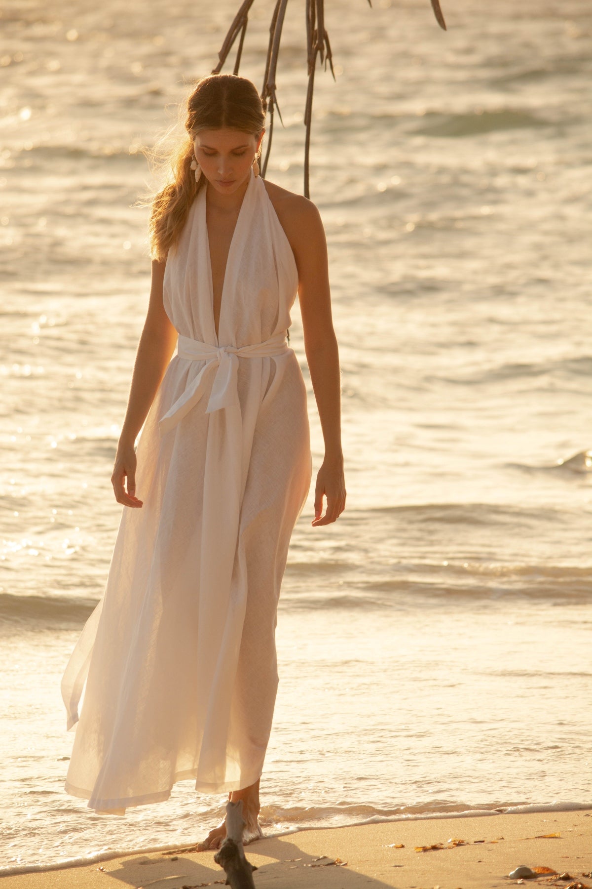 vestido de lino para la playa